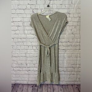 Caution To The Wind Stripe V-Neck Midi Sundress